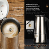 afetière moka 300ml cafetière moka en acier inoxydable équipement fabrication de café pour 6 personnes cafetière portative pot moka