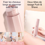 Rasoir electrique femme 300mAh IPX7 2 en 1 epilateur electrique à 2 têtes pour femme pour visage corps epilateur pour sourcils