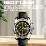 Montre homme 5.3x4.7cm jaune PU acier inoxydable montre numérique montre sport montre digitale hommes montre-bracelet pour homme