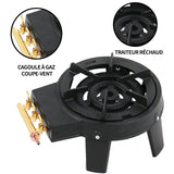 Réchaud à gaz portable pour camping avec en 3 robinets puissance 9000 wréglable pour camping festivals sorties pêche pique-nique