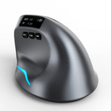 Souris ergonomique sans fil avce affichage numérique 2.4g silencieuse rechargeable design ergonomique optique souris verticale