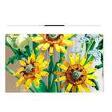 Bouquet de blocs à assembler fleur artificielle unique tournesol arrangement créatif activité de bricolage pour adultes