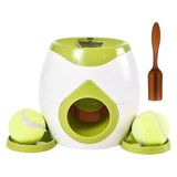 Lanceur automatique 29x18 cm lanceur de lanceur balles pour animaux de compagnie jouet d'entraînement apportez deux balles de tennis