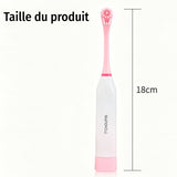 Brosse à dents électrique pour animaux - T'CHOUPIN - Convient aux chats et aux chiens - Soies douces - Tête de brosse remplaçable