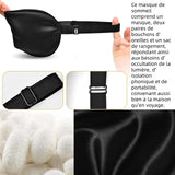 Ensemble de masque de nuit avec 2 paires de bouchons d'oreilles et sac de rangement masques de sommeil cache yeux voyages maison