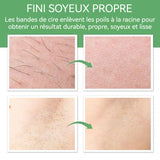 Bandes de cire froide visage aloe vera 20PCS bandes cire froide visage epilation longue finition parfait bandes de cire froide