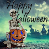 Décoration de citrouille squelette d'Halloween 14*13*20.5cm Forme charmante Lumières colorées Convient à la décoration d'Halloween