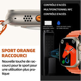Montre intelligente 45*35*10mm 2.09 Pouces montre connectée femme homme montre de sport appels numérotation montre sport connectée