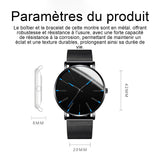 Montre analogique homme 42mm bracelet en acier inoxydable montre à quartz montre homme élégant montre-bracelet cadeaux pour hommes