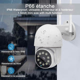 Caméra surveillance wifi extérieure 1080p IP66 étanche à l'eau et à la poussière suivi et enregistrement automatique des vidéos