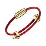 Corde de transfert de perles pour couple Corde tissée à la main Corde rouge ajustable avec aromathérapie Cadeau de Saint-Valentin