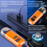 Tondeuse nez oreilles homme 200mah LED chargement USB 2 niveaux de réglage nettoyer les brosses et les capuchons anti-poussière