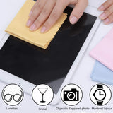 hiffon lunettes 20PCS 13x13cm couleur aléatoire lavables réutilisables chiffon de polissage chiffon de nettoyage pour lunettes