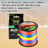 Fil de peche 9 brins 300 m ligne de pêche multifilament résistante à l'usure super forte 38 lb ligne de pêche à la carpe coloré
