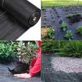 Maille anti-mauvaises herbes 2x25m Noir Maille anti-mauvaises herbes Couvre mauvaises herbes Polythène Maille  mauvaises herbes