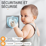 Prise 2PCS 16A 250V européenne vers internationale tout cuivre de qualité ignifuge et ignifuge puissance admissible 2500W blanc