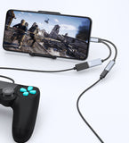 Adaptateur multifonction deux-en-un gris 60W charge rapide type-c vers usb otg pour jouer à des jeux pour iPad