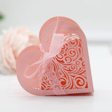 50 pièces  Bonbonnière en forme de coeur Rose Valentin  Boîte cadeau de mariage  Squelette  Mariage  Bonbonnière de mariage