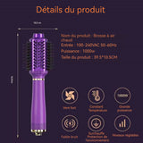 Brosse soufflante 1000w multifonctionnel 3 en 1 peigne à air chaud cheveux bouclés et cheveux raides utilisation humide et sèche