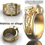 Bague homme avec mini boîte de rangement secrète bande anneaux rétro bijoux cadeau hommes style punk zircon incrusté anneaux