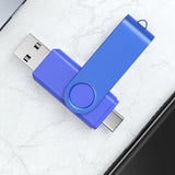 Clé USB haute capacité de 64 Go Hi-Speed 3.0 Corps en métal bleu élégant et durable Convient aux tablettes, PC, etc.