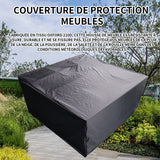 Couverture pour barbecue 150x150x75cm housse de protection imperméable anti-UV 210D oxford housse de table exterieur rectangulaire