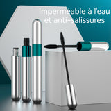 Mascara 2 en 1 mascara fibre de soie 4D volume imperméable noir silk fiber volume mascara cosmétiques imperméables anti-bavure