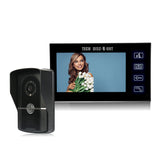 Sonnette filaire couleur 7 pouces HD interphone bâtiment sonnette intelligente villa ensemble de vidéosurveillance portier