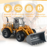 Voiture télécommandée jaune manipuler la télécommande convient aux 3 ans et plus bulldozer électrique éducatif télécommandé sans fil