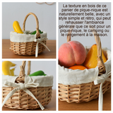 Panier de pique-nique 20x17x21cm panier de pique nique panier de plage corbeille a fruits panier pique nique panier stockage