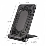 Chargeur sans Fil pliable avec ventilateur de refroidissement support de téléphone portable multifonction léger et portable noir