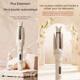 Fer à friser automatique 220v 28mm 4 niveaux de température LED fer à boucler avec 30 millions d'ions négatifs boucleur a cheveux
