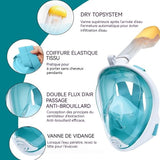 Masque de plongée masque tuba adulte anti-buée anti-fuite de équipé d'un tube de respiration sèche de haute qualité pour adultes