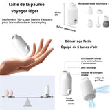 Mini pompe à air extérieure gonflage aspiration et éclairage 3 en 1 affichage LED 5 buses d'air usage domestique sortir blanc