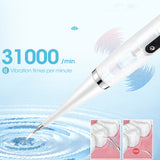 Nettoyeur de dents électrique  5 vitesses réglables  Nettoyage et brossage 2 en 1  Vibrateur à haute fréquence   Nettoyeur de dents
