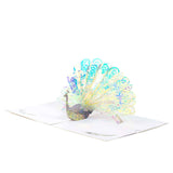 arte de voeux 20x15cm anniversaire carte de vœux tridimensionnelle rêve paon sculpture en papier action de grâce bénédiction
