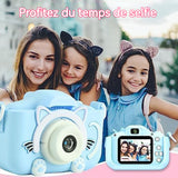Appareil photo pour enfant 96Mpx carte 64Go lecteur de cartes double caméra avant et arrière enregistrement vidéo divers filtres