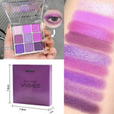 palette de fards à paupières 9 couleurs portable étanch et résistant à la transpiration palette d'ombres à paupières pour la scène