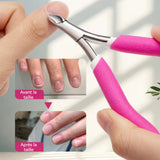 oupe-ongles 8,8x7,5cm peaux morte ciseaux cuticules en t lame tranchante poignée antidérapante ressort intégré acier inoxydable