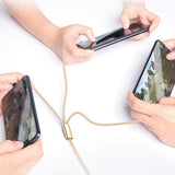 Câble de chargement trois-en-un adapté au câble de données de chargement rapide pour téléphone portable Android de type C