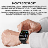 Montre connectée montre intelligente 1.3 pouces écran carré 240x240 étanche à la poussière et à l'eau IP67 200mah 48.2x12.2x34.5mm