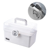 Boîte à pharmacie 3 niveaux grande trousse de premiers secours complète multifonctionnelle boîte de rangement avec couvercle blanc