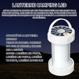 Lumière solaire 1800mAh lumière solaire rechargeable lampe camping LED pour camping pêche l'éclairage de voyage et de randonnée