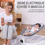 Balancelle electrique 5 modes LED transat balancelle avec télécommande balancement minuterie bluetooth musique transat électrique