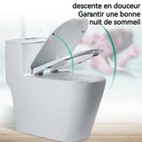 Abattant WC C® 36,5x45cm Matériau PP Accessoires pour toilettes Renforts anti-casse Couvercle à fermeture lente et silencieuse