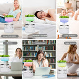 Humidificateur d'air 450ml diffuseur d'huiles essentielles de nuage de pluie avec télécommande minuterie 7 lumières LED de couleur
