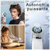 Ventilateur 6000mAh 199 niveaux vitesse affichage LED prise Type-C ventilateur portatif haute vitesse pliable Facile transporter
