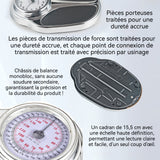 Balance mécanique 43 cm Matériau en caoutchouc antidérapant Capacité maximale de charge 160 kg Stable et durable Cadran extra large