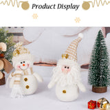 2 poupées naines de noël, bonhomme de neige, produits de décoration de noël, décorations de fenêtre, cadeau de noël