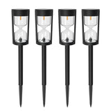 4 pièces solaire sablier pelouse lumière IP65 extérieur pelouse jardin lumière extérieure jardin éclairage prise de terre lumière